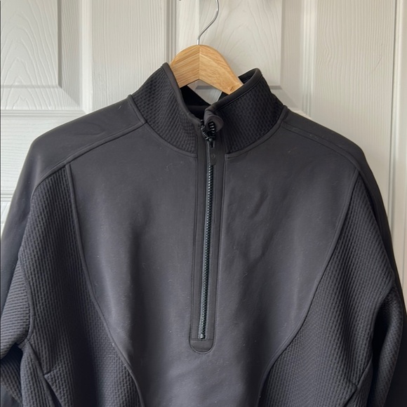 lululemon athletica mixed fabric half zip pullover large black - Picture 7 of 15